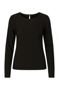 Strukturiertes Langarmshirt mit Rundhalsausschnitt