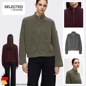 Warmer Knit Cardigan mit Stehkragen und Rei�verschluss