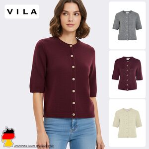 Cardigan mit halblangen �rmeln und Knopfleiste