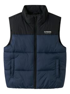 Outdoor Weste mit Stehkragen und Rei�verschluss-Front