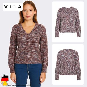 Strickpullover mit V-Ausschnitt und gemustertem Design