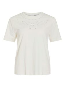 T-Shirt mit Lasercut-Design und Rundhals