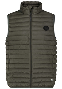 Steppweste mit hohem Kragen und Reiverschluss
