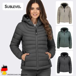 Daunenjacke mit Kapuze und Rei�verschluss f�r Outdoor