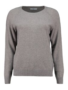 Strickpullover mit Rundhalsausschnitt und Rippb�ndchen