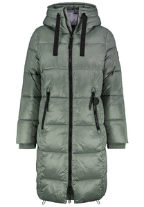 Lange Jacke mit Kapuze und Rei�verschluss f�r kalte Tage