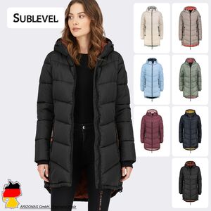 Warme Winterjacke mit Kapuze und Rei�verschlusstaschen