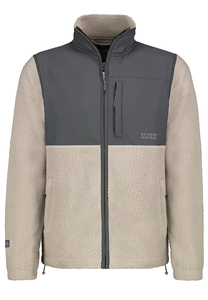 Warme Outdoorjacke Teddy Brusttasche mit Reiverschluss 