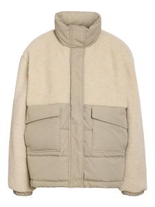 Pufferjacke Teddyoptik mit Pattentaschen