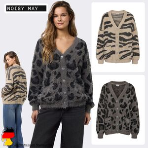 Modische Strickjacke mit Animal-Muster und Kn�pfen