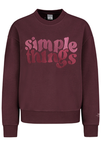 Pullover mit Schriftzug good mood club vorne