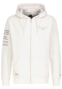 Sweat Zip Hood mit urbanem Design und Schriftzug Details