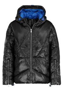 Steppjacke mit Kapuze und Rei�verschluss f�r k�hles Wetter