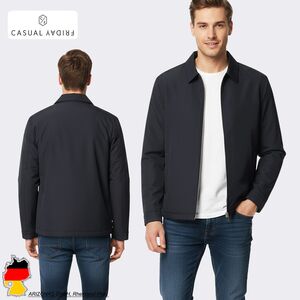 Schwarze wattierte Kapuzenjacke mit Reiverschluss