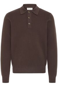 Weiches Strickoberteil mit langen �rmeln Kn�pfen und Kragen