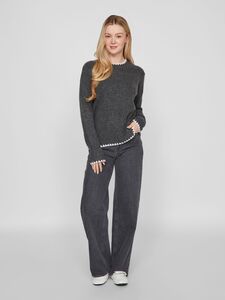 Weicher Strickpullover mit Rundhalsausschnitt und langen rmeln