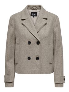 Elegante Doppelknopf Jacke mit Revers und Taillenlnge