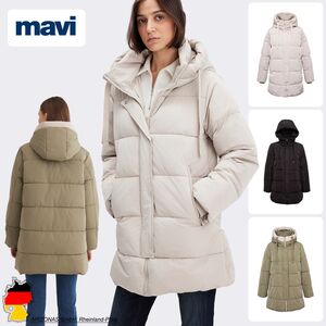 Steppjacke mit Kapuze Winterjacke Warm mit Taschen