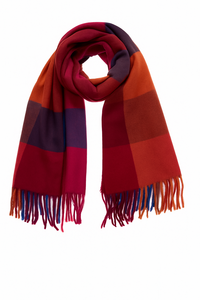 Eleganter Kaschmir-Schal mit Fransen und geometrischem Muster Weich Modisch