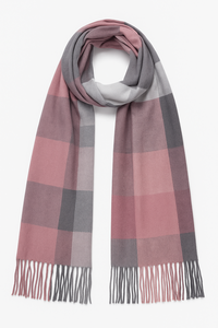 Eleganter Kaschmir-Schal mit Fransen und geometrischem Muster Weich Modisch