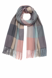 Eleganter Kaschmir-Schal mit Fransen und geometrischem Muster Weich Modisch