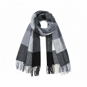 Eleganter Kaschmir-Schal mit Fransen und geometrischem Muster Weich Modisch