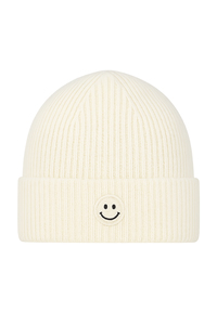 Strickm�tze mit Smiley-Stickerei