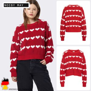 Pullover mit Herzmuster und Rundhalsausschnitt