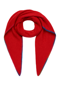 Schal Dreiecksform mit bunter Zierkante Rainbow