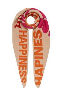 Trendiger Schal mit positivem Schriftzug Bunt