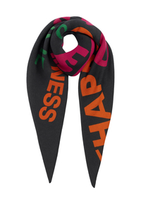 Trendiger Schal mit positivem Schriftzug Bunt