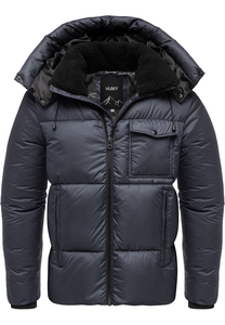 Winterjacke mit Kapuze gl�nzend Fleecekragen