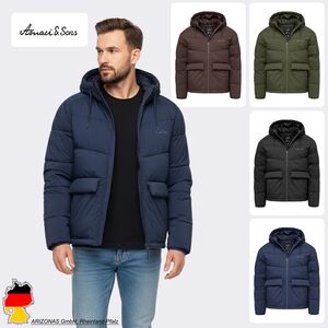 Winterjacke mit Kapuze gesteppte Form Gef�ttert Warm