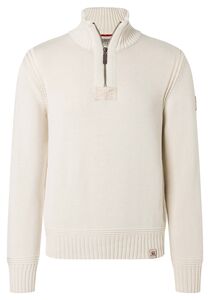 Rollkragen-Pullover mit Rei�verschluss Ellenbogen-Patches