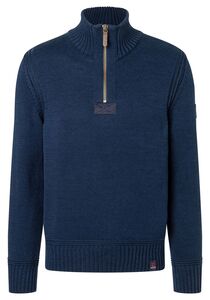 Rollkragen-Pullover mit Rei�verschluss Ellenbogen-Patches