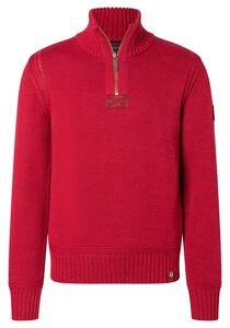 Rollkragen-Pullover mit Rei�verschluss Ellenbogen-Patches