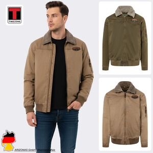 Warme Jacke mit abnehmbaren Webpelzkragen und Rei�verschluss