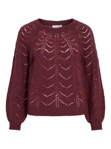 Strickpullover mit Strukturmuster und Rundhals