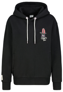 L�ssiger Hoodie mit Motiv-Print und humorvollem Slogan