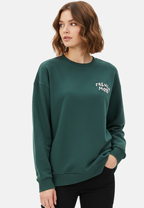 Sweatshirt mit modernen Prints Dropped Shoulder 