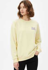 Sweatshirt mit modernen Prints Dropped Shoulder 