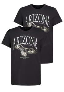 T-Shirt 2er-SET mit Animal-Print Adler Motivprint