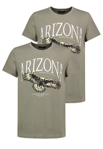 T-Shirt 2er-SET mit Animal-Print Adler Motivprint