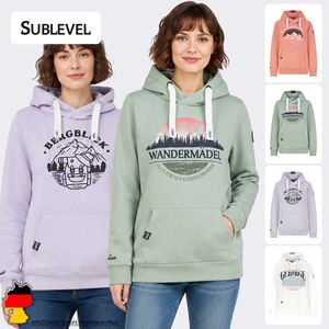 Hoodie Bergmotiv Aufdruck Kapuze Tunnelzug Spruch Bequem