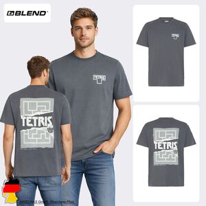 Kurzarmshirt Rundhalsausschnitt Gerade Passform Basic