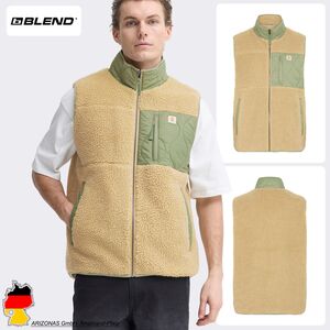 Leichte Weste mit Stehkragen und Rei�verschluss Teddy