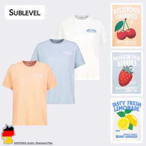 Bequemes Shirt Kurzarm Printdesign Rundhalsausschnitt