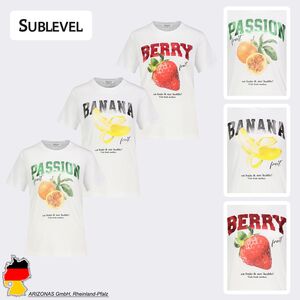 Kurzarmshirt Rundhalsausschnitt Fruchtprint Stilvoll