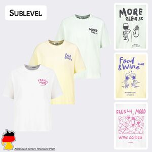 L�ssiges Shirt Rundhalsausschnitt Kurzarm Bedruckt