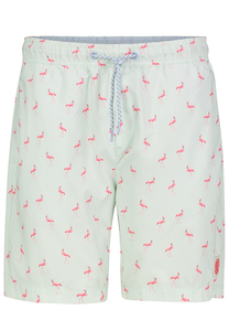 L�ssige Badeshorts Tropisches Blattmuster Kordelzug